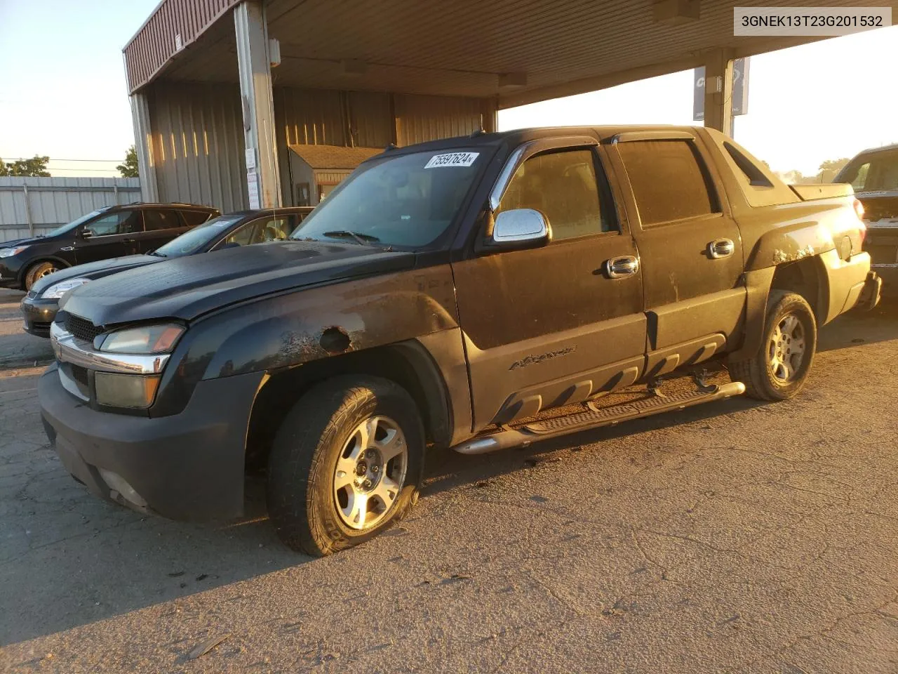 2003 Chevrolet Avalanche K1500 VIN: 3GNEK13T23G201532 Lot: 75597624