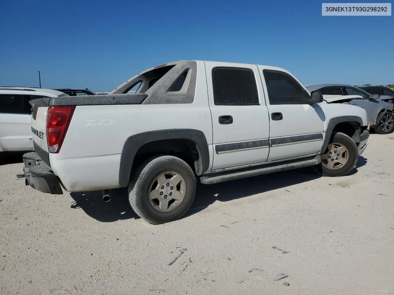 2003 Chevrolet Avalanche K1500 VIN: 3GNEK13T93G298292 Lot: 76576004