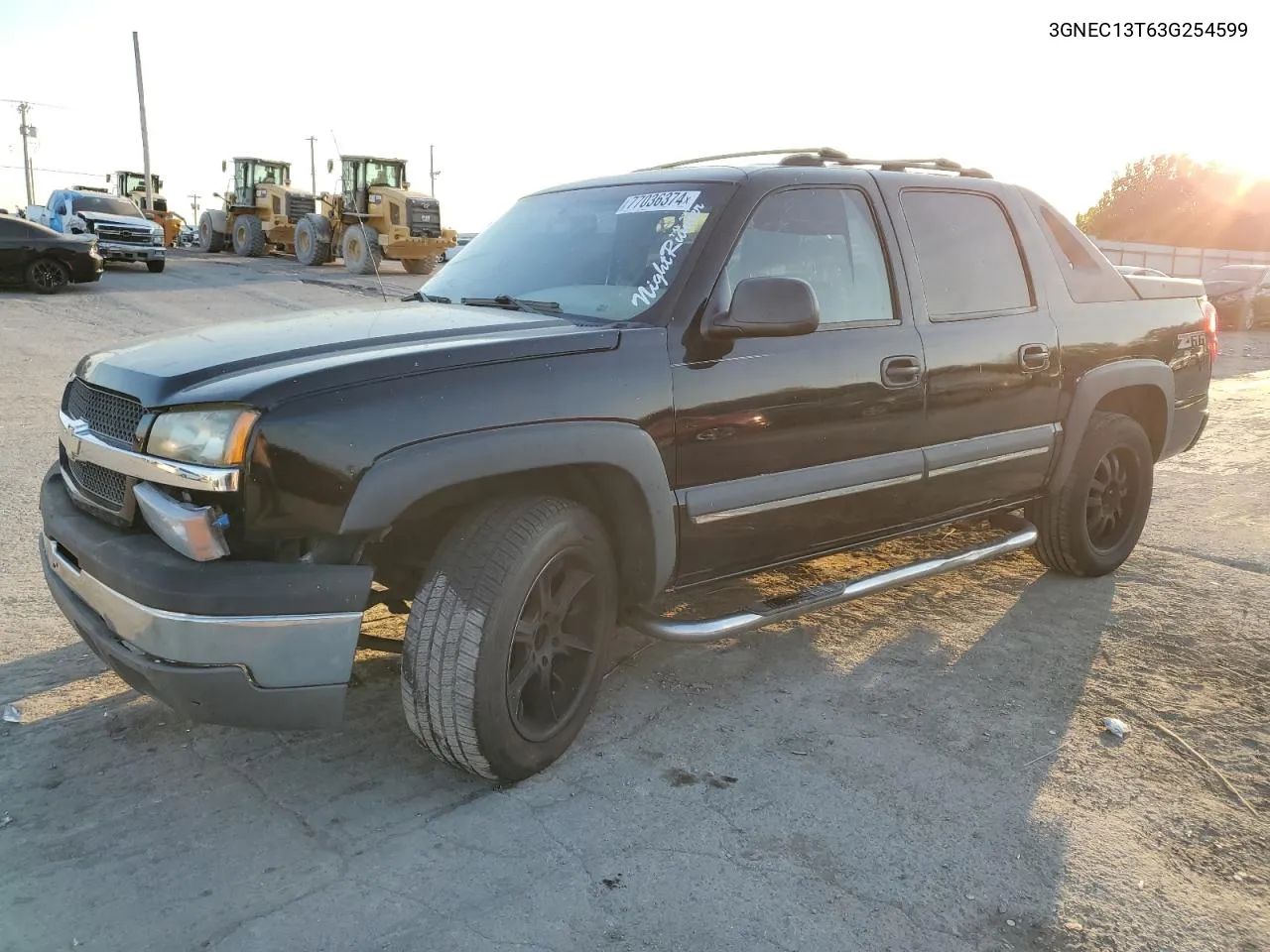 2003 Chevrolet Avalanche C1500 VIN: 3GNEC13T63G254599 Lot: 77036374