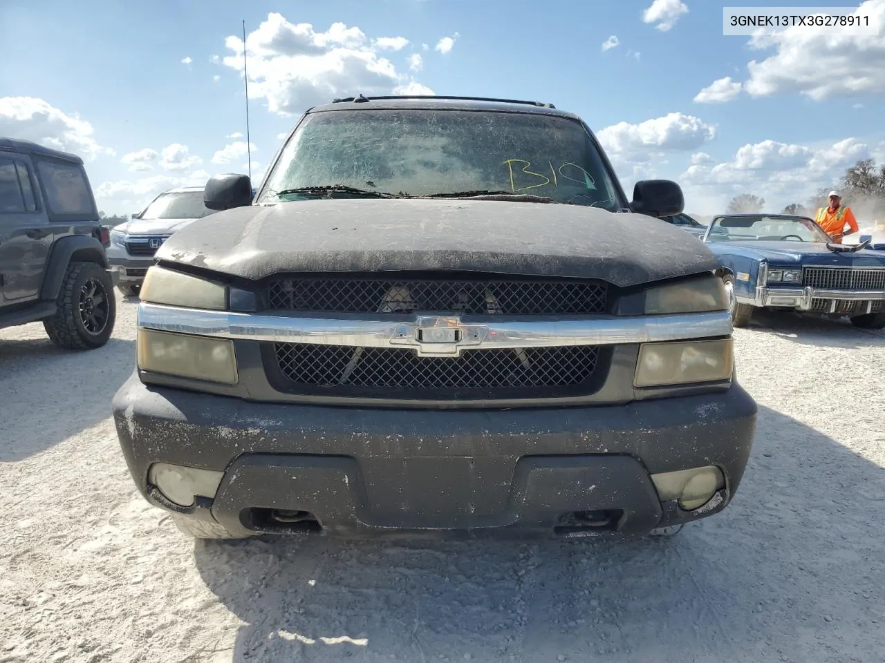 2003 Chevrolet Avalanche K1500 VIN: 3GNEK13TX3G278911 Lot: 77249014