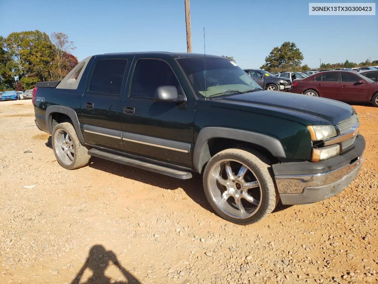 2003 Chevrolet Avalanche K1500 VIN: 3GNEK13TX3G300423 Lot: 77593314