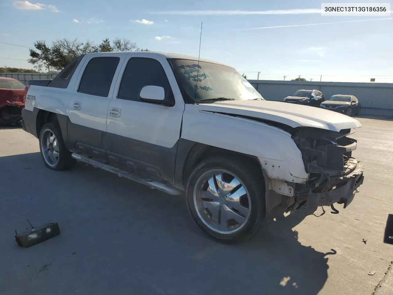 2003 Chevrolet Avalanche C1500 VIN: 3GNEC13T13G186356 Lot: 77680024