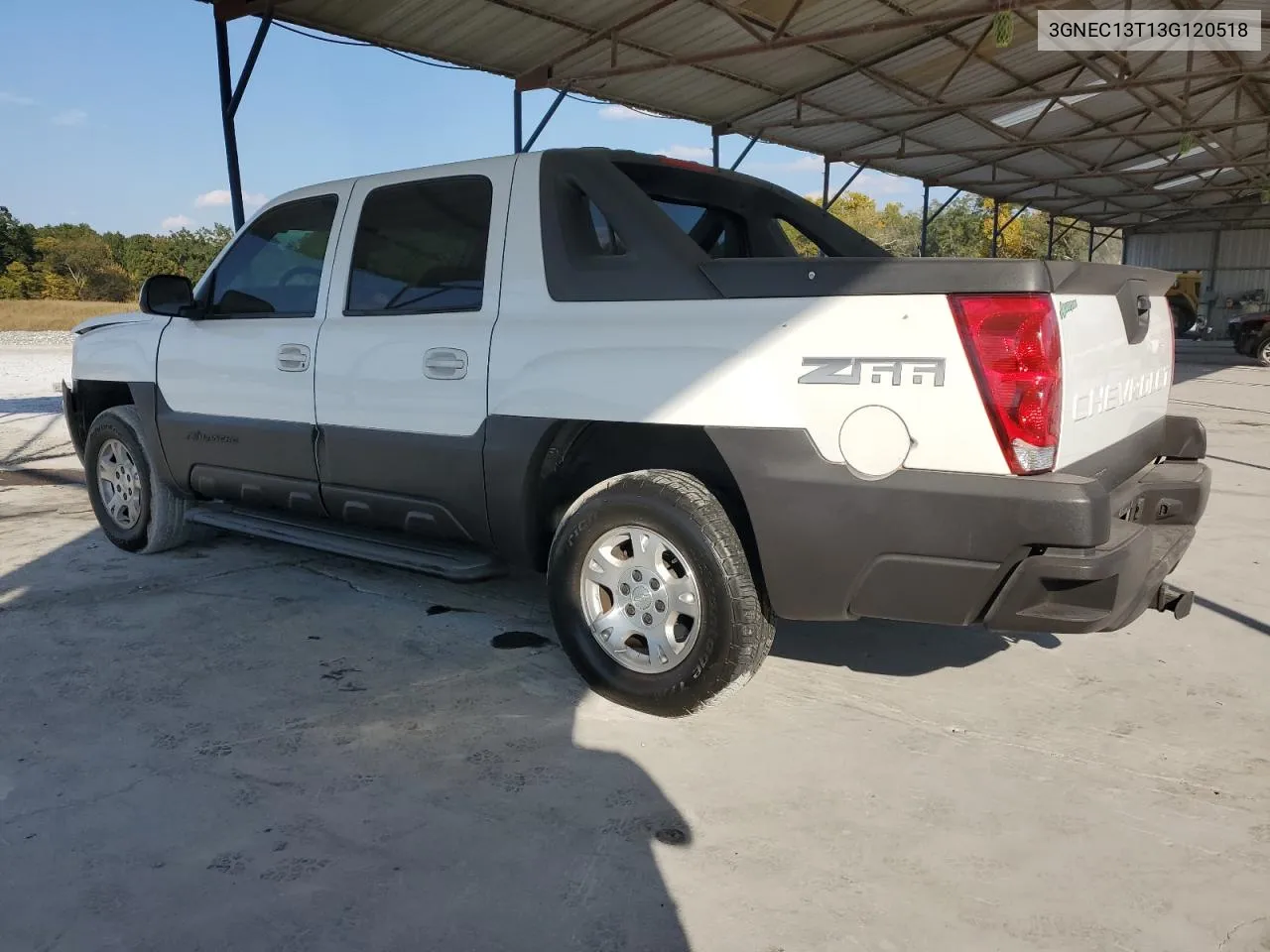 2003 Chevrolet Avalanche C1500 VIN: 3GNEC13T13G120518 Lot: 77685174