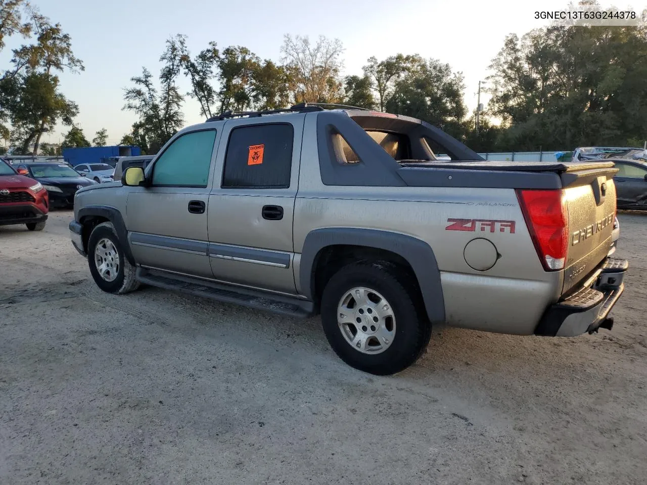 2003 Chevrolet Avalanche C1500 VIN: 3GNEC13T63G244378 Lot: 78366304