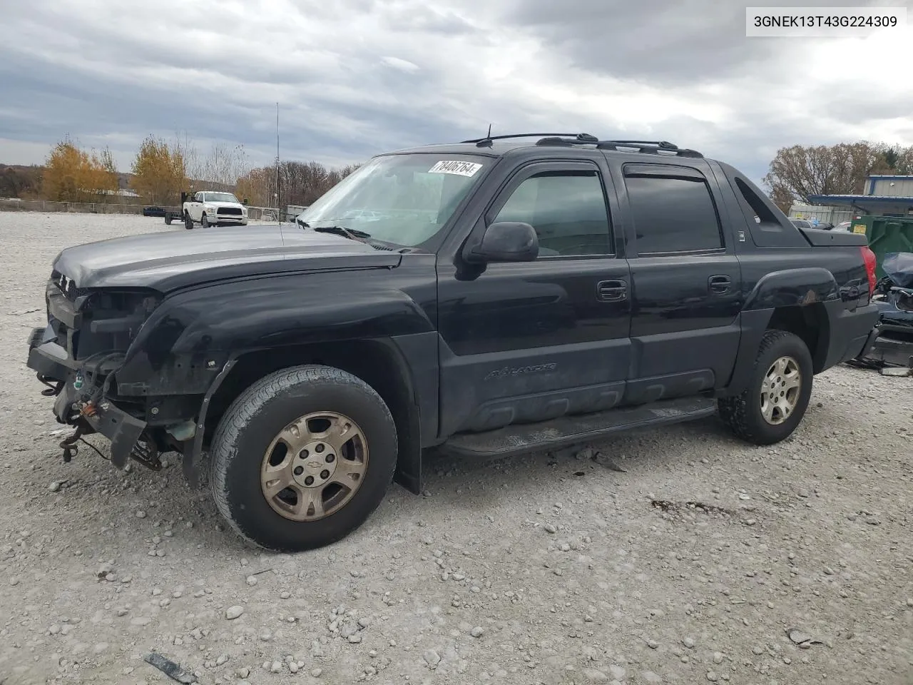 2003 Chevrolet Avalanche K1500 VIN: 3GNEK13T43G224309 Lot: 78406764