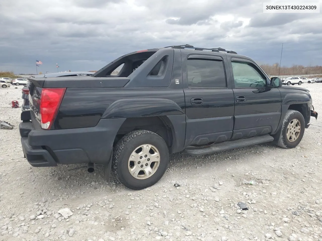 2003 Chevrolet Avalanche K1500 VIN: 3GNEK13T43G224309 Lot: 78406764