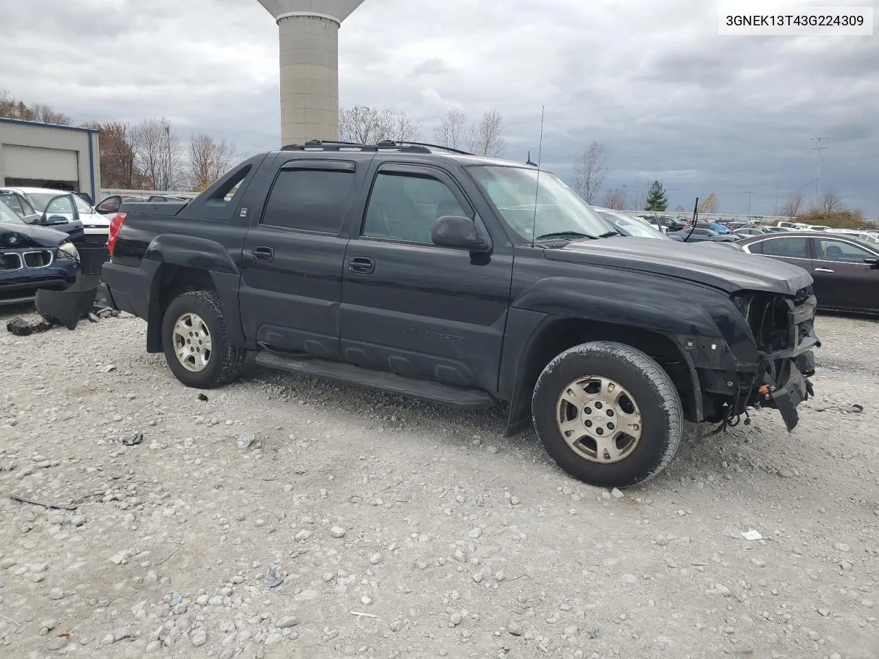 2003 Chevrolet Avalanche K1500 VIN: 3GNEK13T43G224309 Lot: 78406764