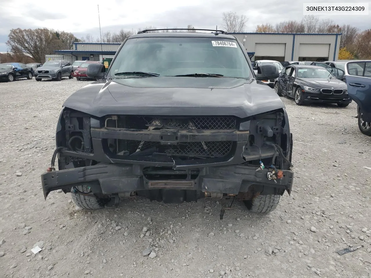 2003 Chevrolet Avalanche K1500 VIN: 3GNEK13T43G224309 Lot: 78406764