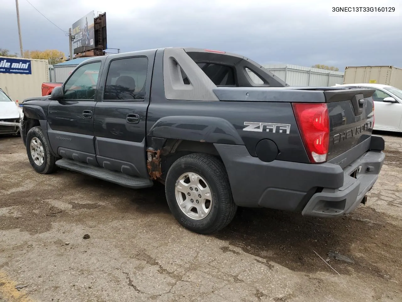 2003 Chevrolet Avalanche C1500 VIN: 3GNEC13T33G160129 Lot: 78524744