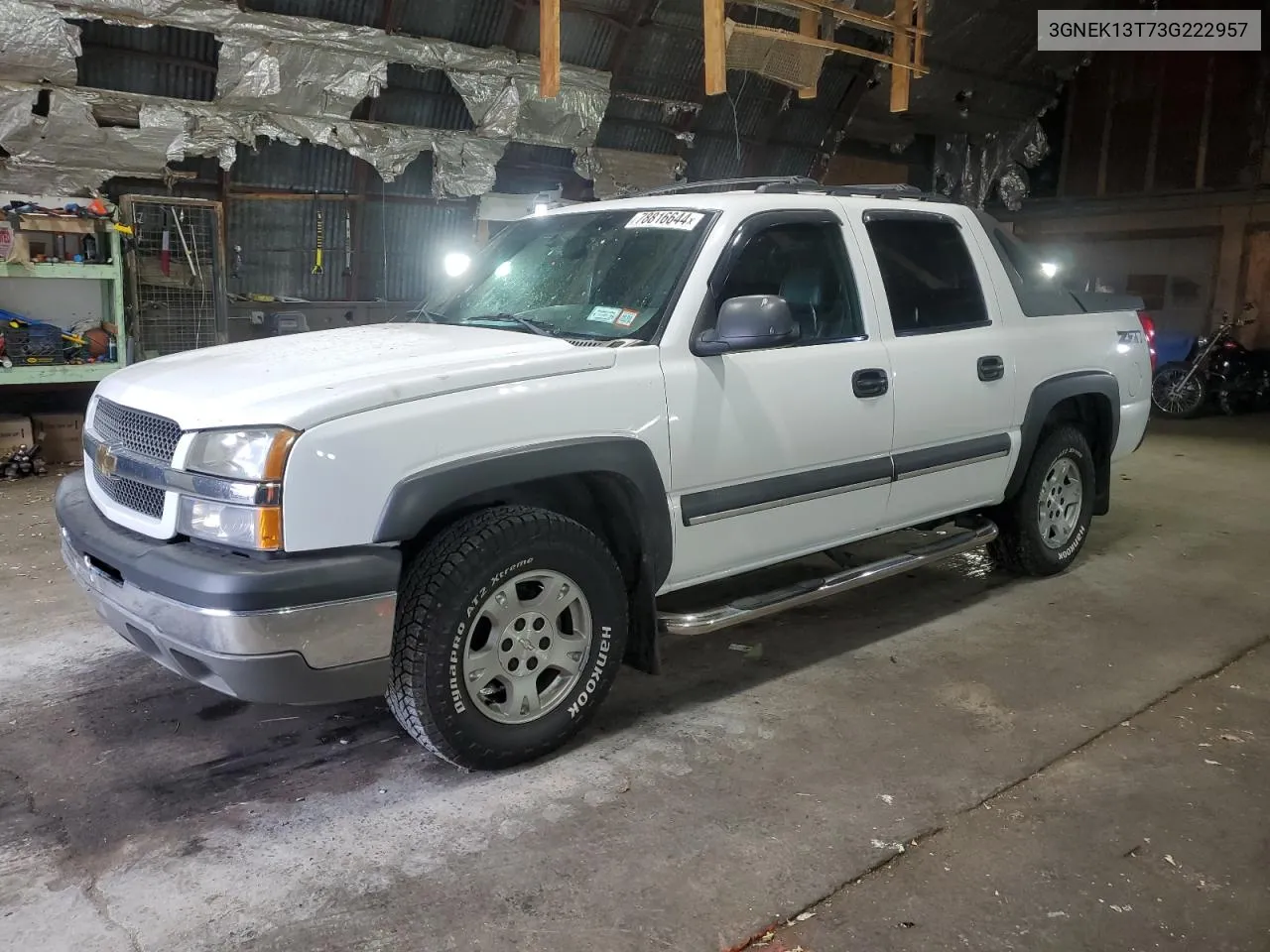 2003 Chevrolet Avalanche K1500 VIN: 3GNEK13T73G222957 Lot: 78816644