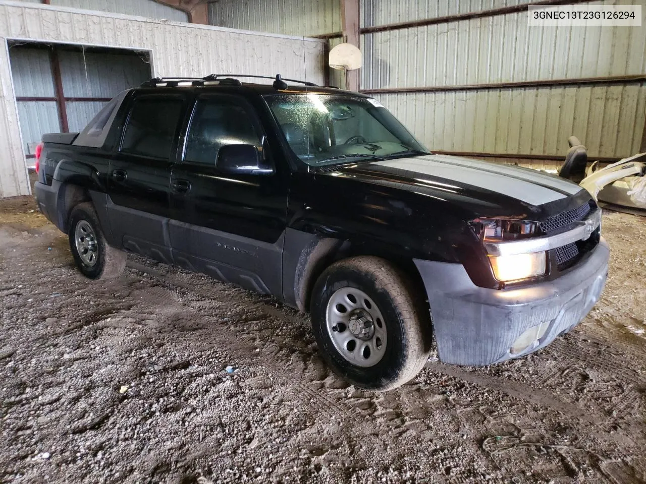 2003 Chevrolet Avalanche C1500 VIN: 3GNEC13T23G126294 Lot: 80562274