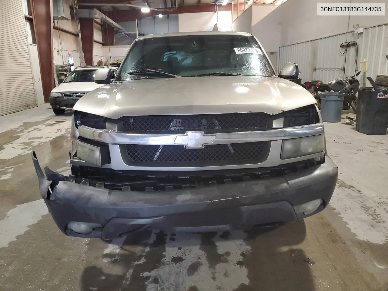 2003 Chevrolet Avalanche C1500 VIN: 3GNEC13T83G144735 Lot: 80972424