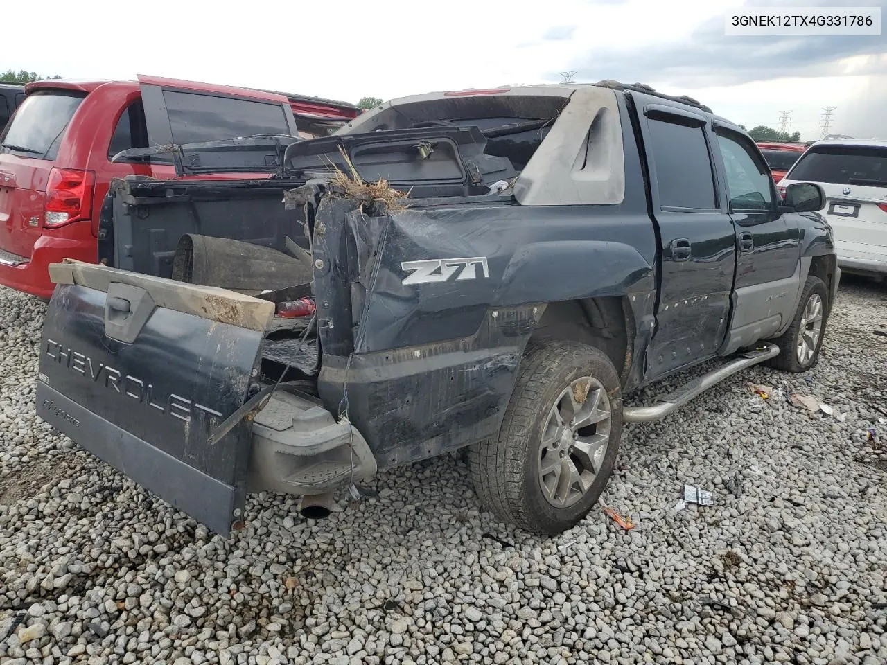 2004 Chevrolet Avalanche K1500 VIN: 3GNEK12TX4G331786 Lot: 53451914