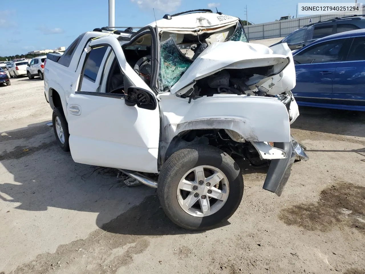 2004 Chevrolet Avalanche C1500 VIN: 3GNEC12T94G251294 Lot: 65721592