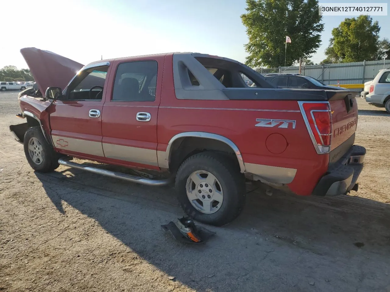 2004 Chevrolet Avalanche K1500 VIN: 3GNEK12T74G127771 Lot: 70630384