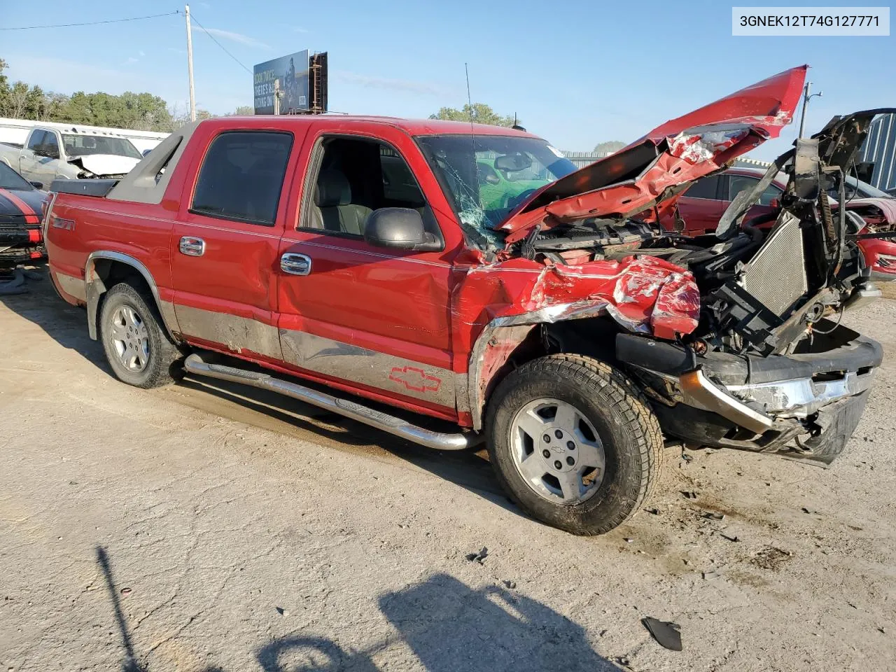 2004 Chevrolet Avalanche K1500 VIN: 3GNEK12T74G127771 Lot: 70630384