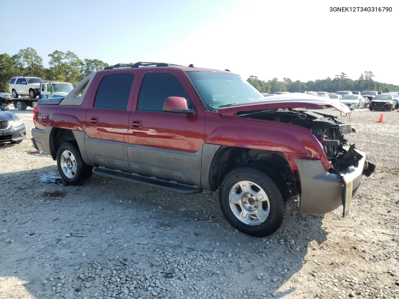 2004 Chevrolet Avalanche K1500 VIN: 3GNEK12T34G316790 Lot: 70999504