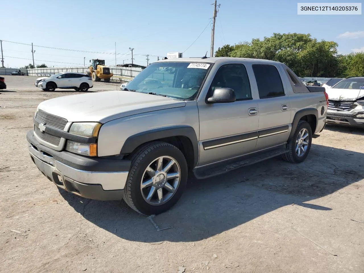 2004 Chevrolet Avalanche C1500 VIN: 3GNEC12T14G205376 Lot: 71745774