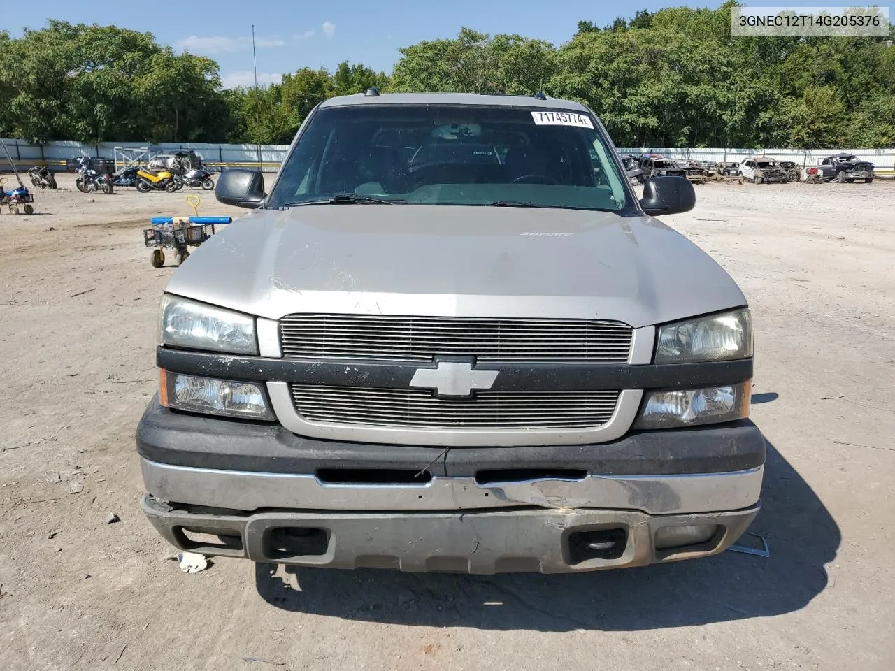 2004 Chevrolet Avalanche C1500 VIN: 3GNEC12T14G205376 Lot: 71745774