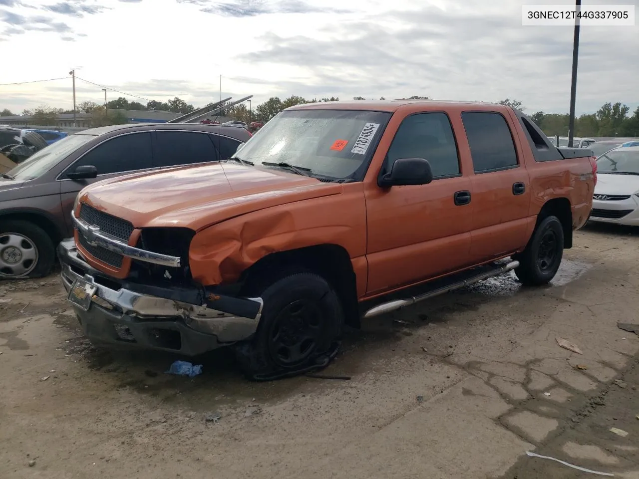 2004 Chevrolet Avalanche C1500 VIN: 3GNEC12T44G337905 Lot: 71874904