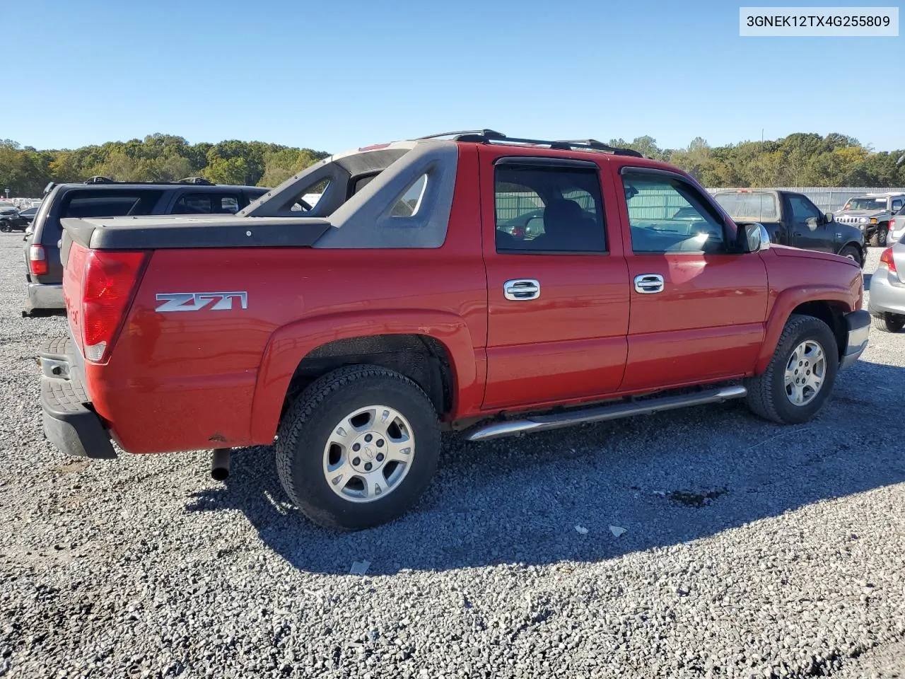 2004 Chevrolet Avalanche K1500 VIN: 3GNEK12TX4G255809 Lot: 75131394