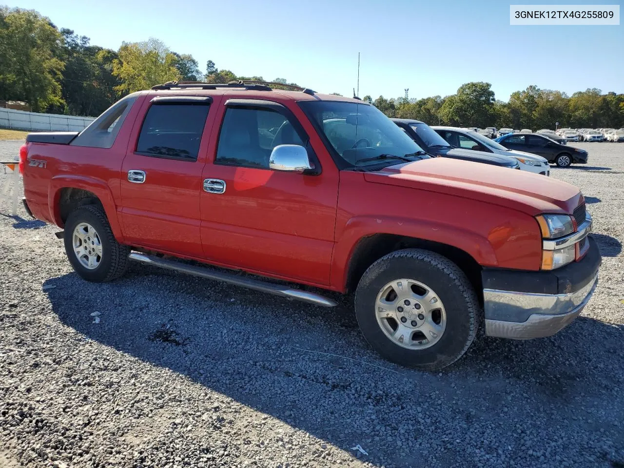 2004 Chevrolet Avalanche K1500 VIN: 3GNEK12TX4G255809 Lot: 75131394