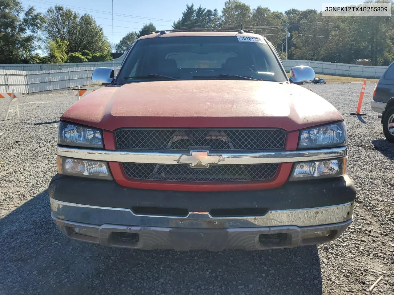 2004 Chevrolet Avalanche K1500 VIN: 3GNEK12TX4G255809 Lot: 75131394