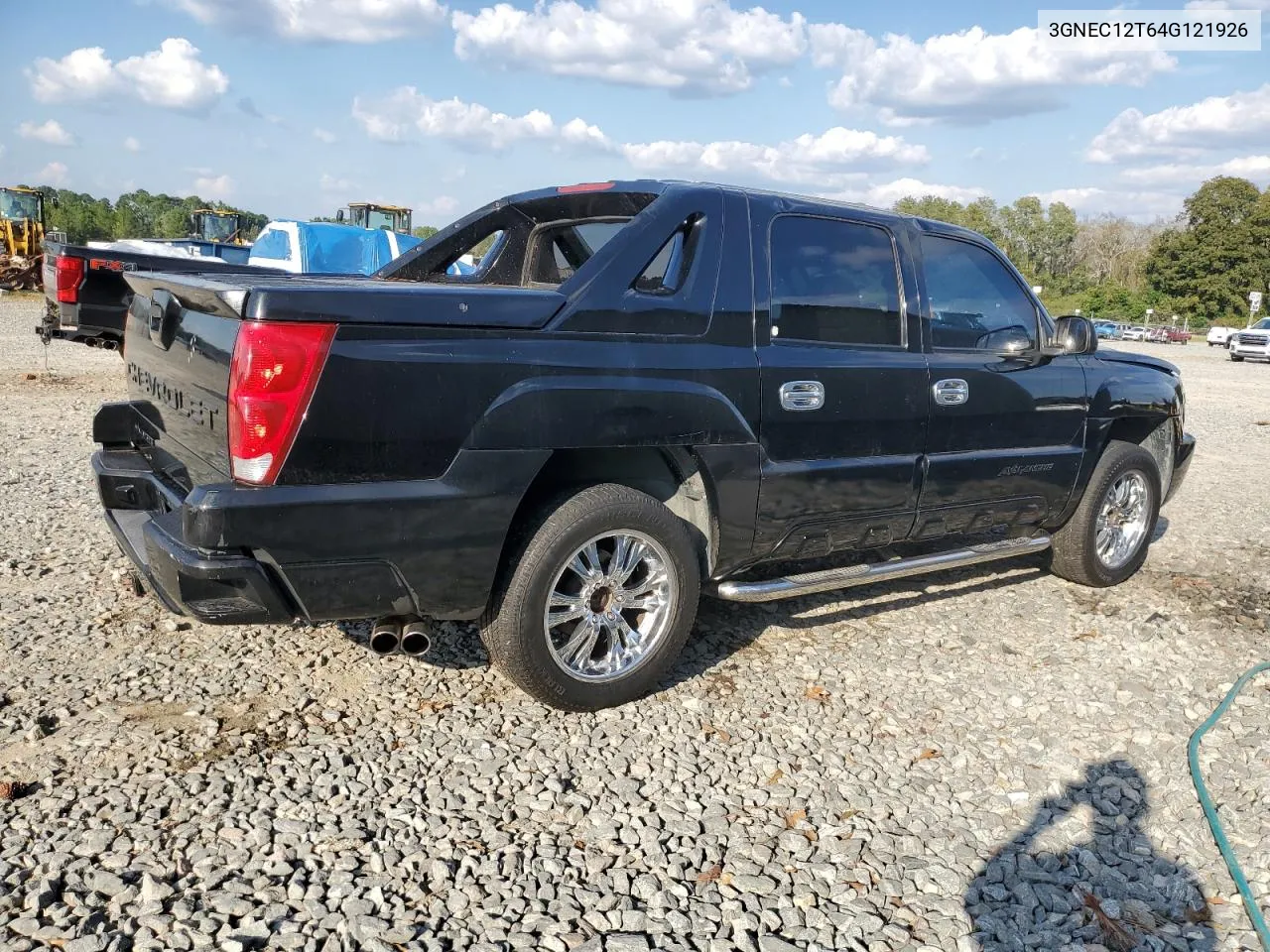 2004 Chevrolet Avalanche C1500 VIN: 3GNEC12T64G121926 Lot: 75260014