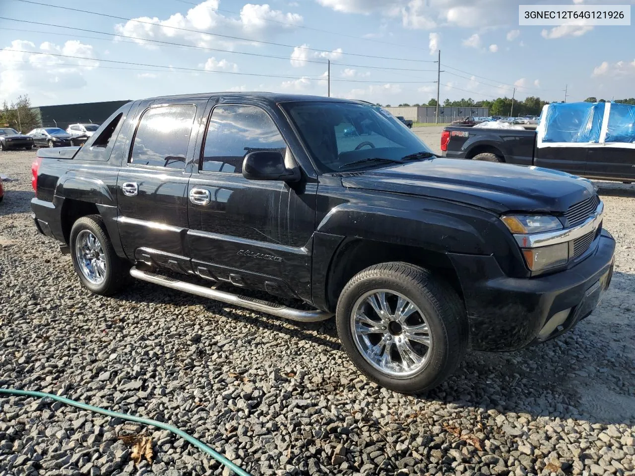 2004 Chevrolet Avalanche C1500 VIN: 3GNEC12T64G121926 Lot: 75260014