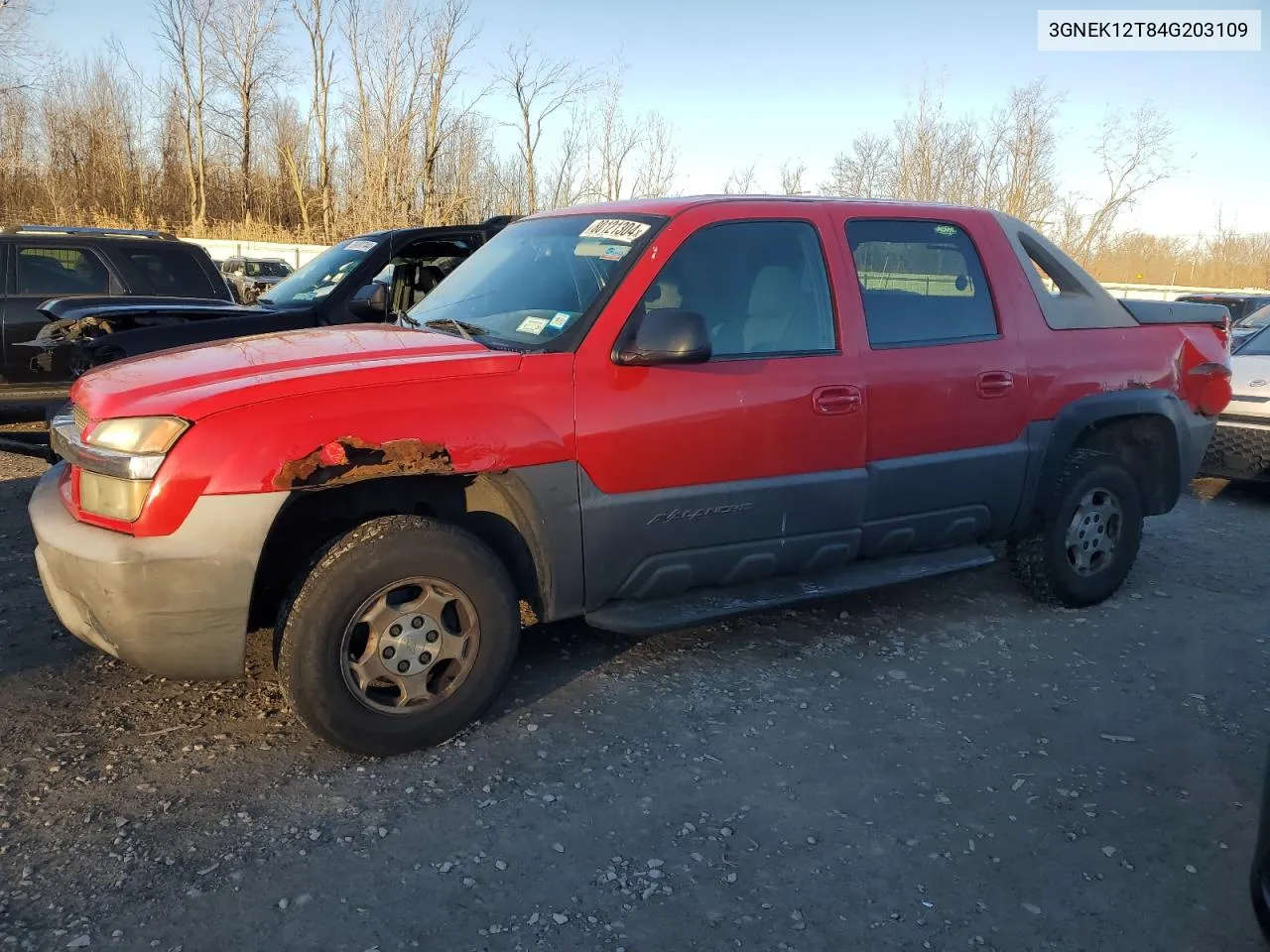 2004 Chevrolet Avalanche K1500 VIN: 3GNEK12T84G203109 Lot: 80121304