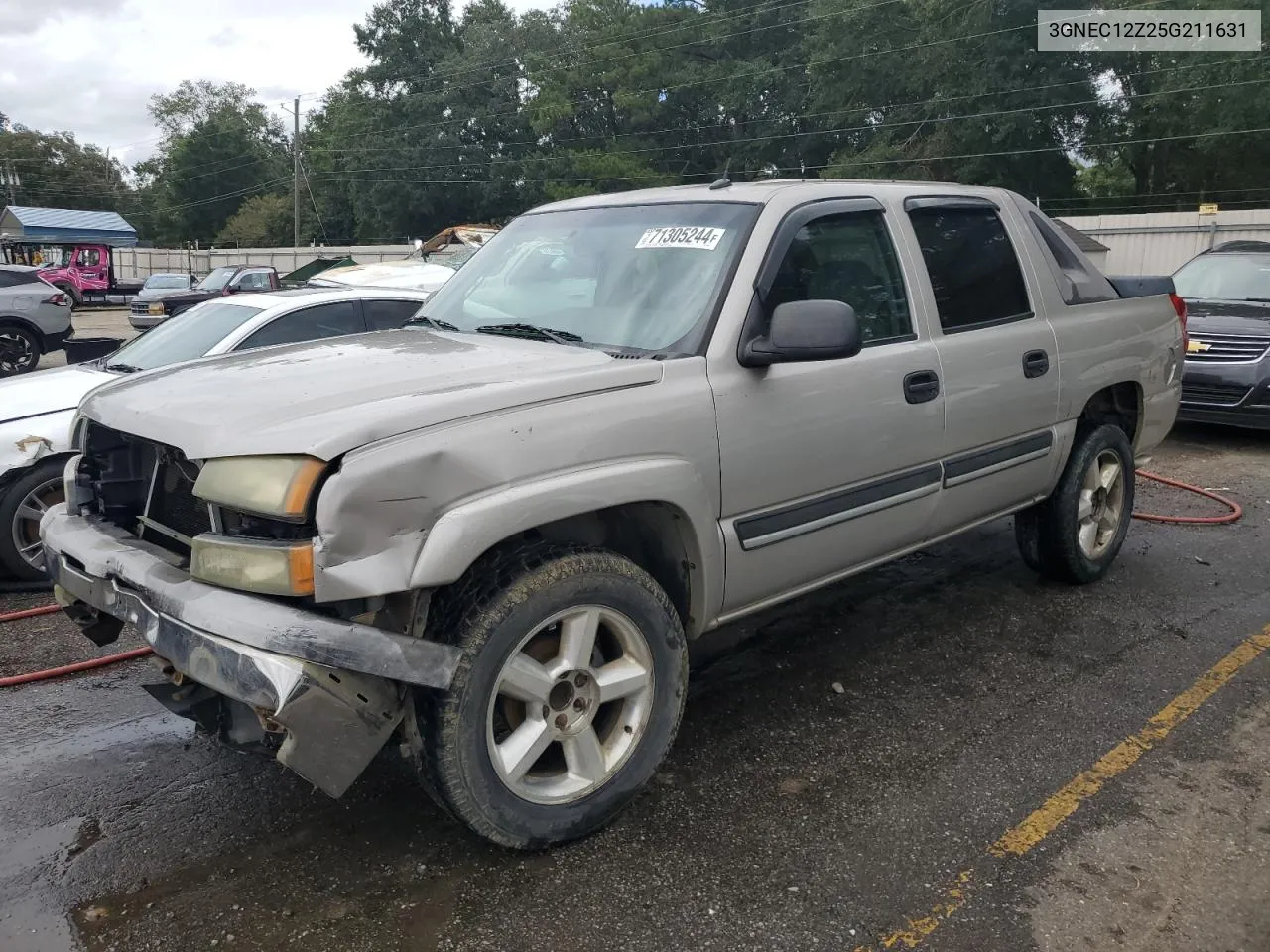 2005 Chevrolet Avalanche C1500 VIN: 3GNEC12Z25G211631 Lot: 71305244