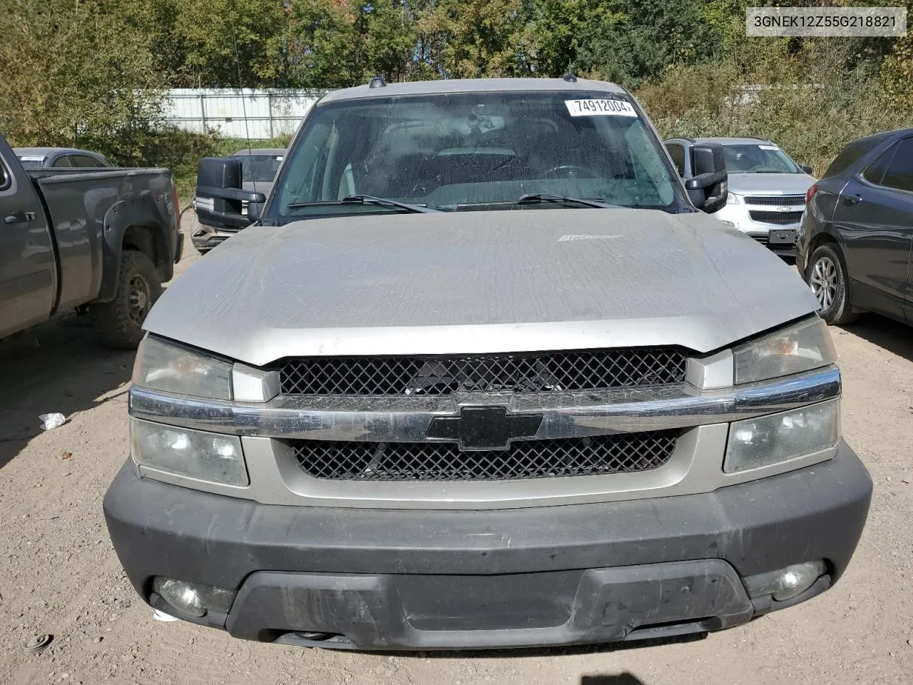 2005 Chevrolet Avalanche K1500 VIN: 3GNEK12Z55G218821 Lot: 74912004