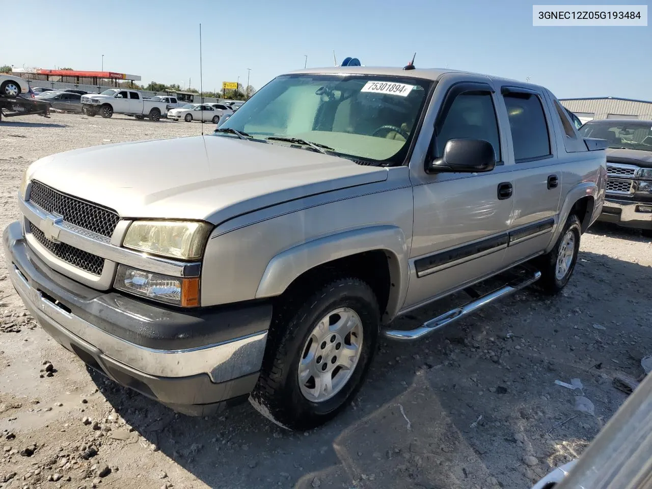 2005 Chevrolet Avalanche C1500 VIN: 3GNEC12Z05G193484 Lot: 75301894