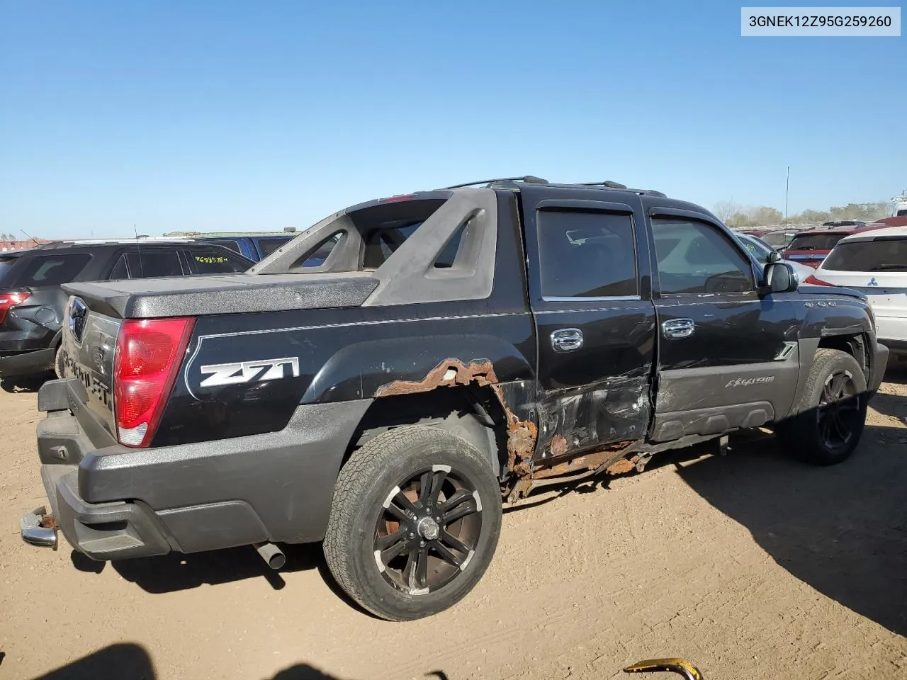 2005 Chevrolet Avalanche K1500 VIN: 3GNEK12Z95G259260 Lot: 75744534