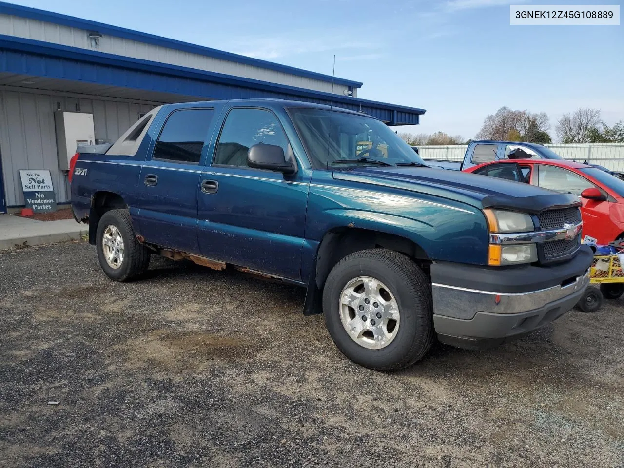 2005 Chevrolet Avalanche K1500 VIN: 3GNEK12Z45G108889 Lot: 77637154