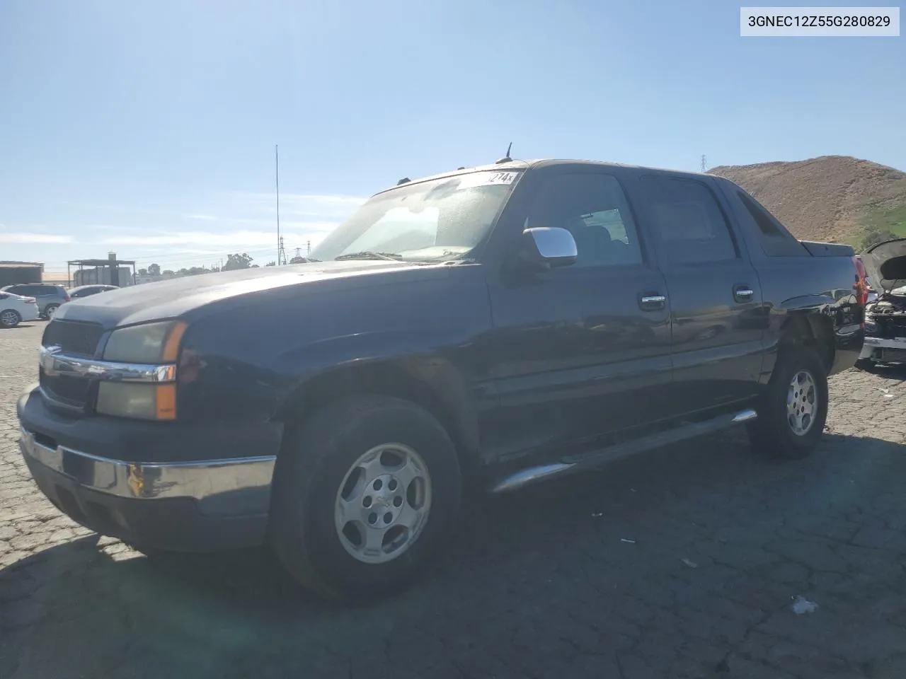 2005 Chevrolet Avalanche C1500 VIN: 3GNEC12Z55G280829 Lot: 77655274