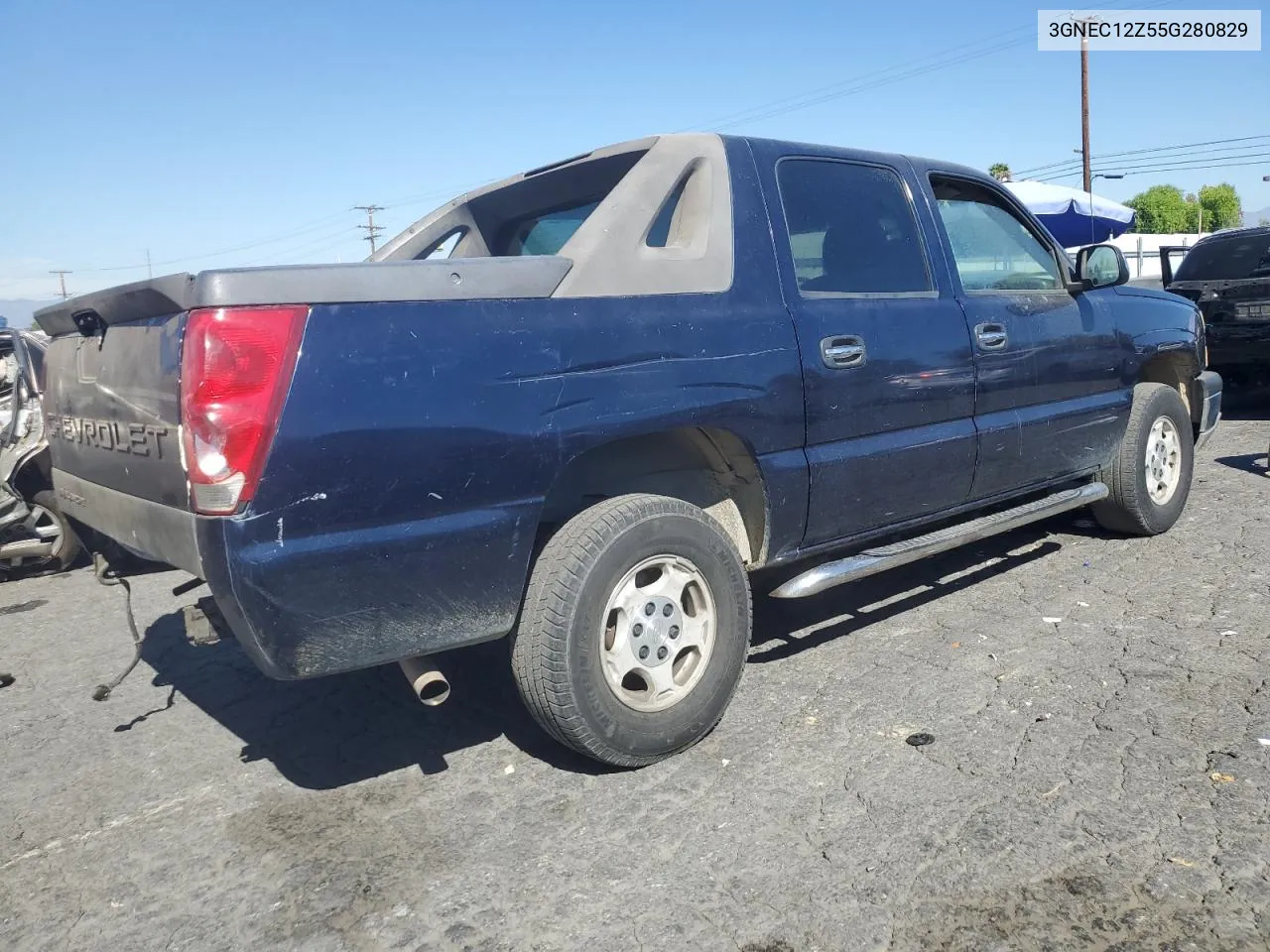 2005 Chevrolet Avalanche C1500 VIN: 3GNEC12Z55G280829 Lot: 77655274