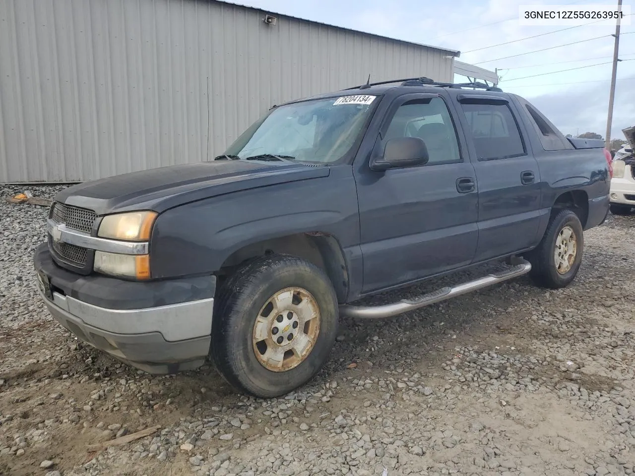 2005 Chevrolet Avalanche C1500 VIN: 3GNEC12Z55G263951 Lot: 78204134