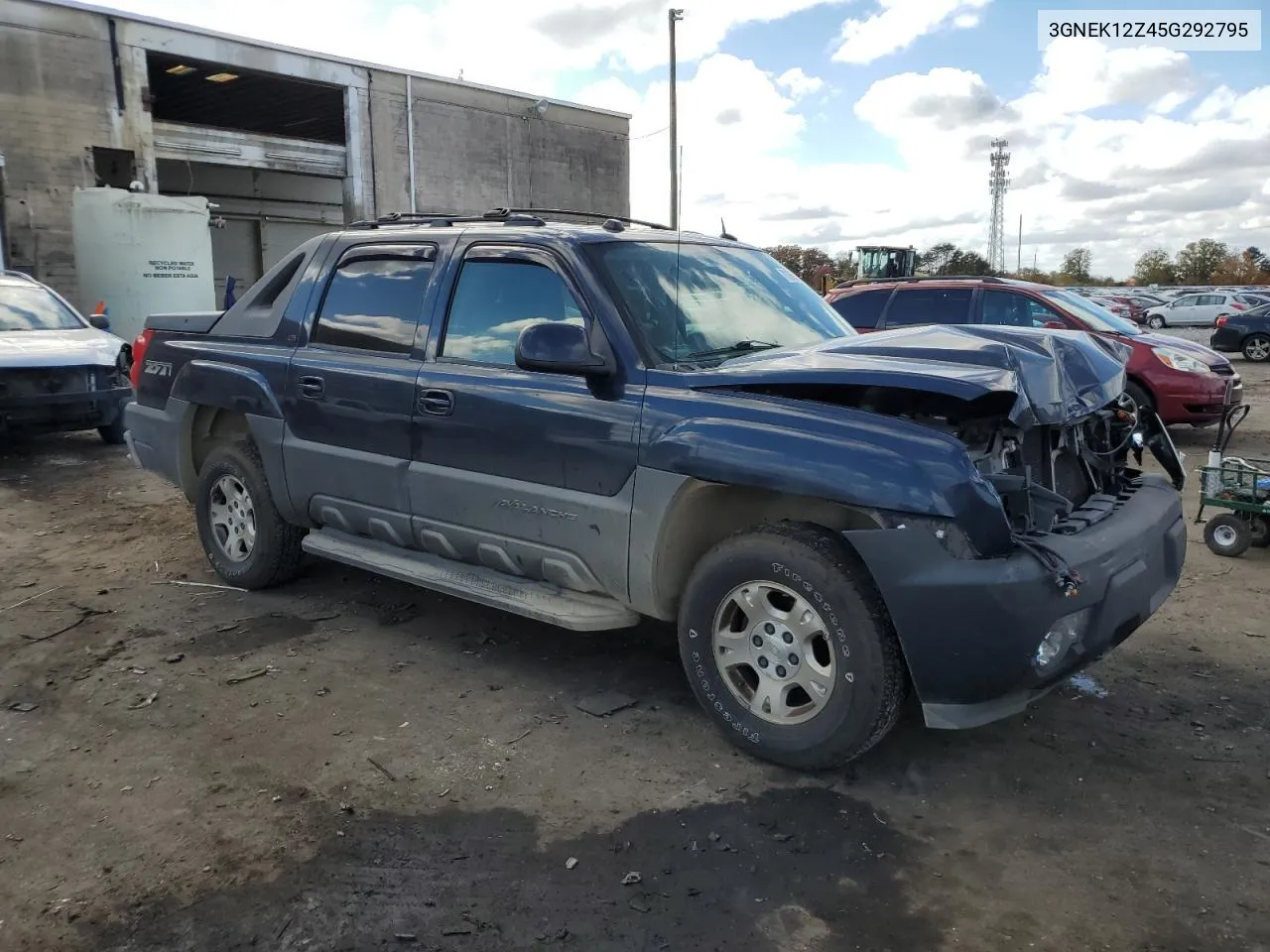 2005 Chevrolet Avalanche K1500 VIN: 3GNEK12Z45G292795 Lot: 79388544