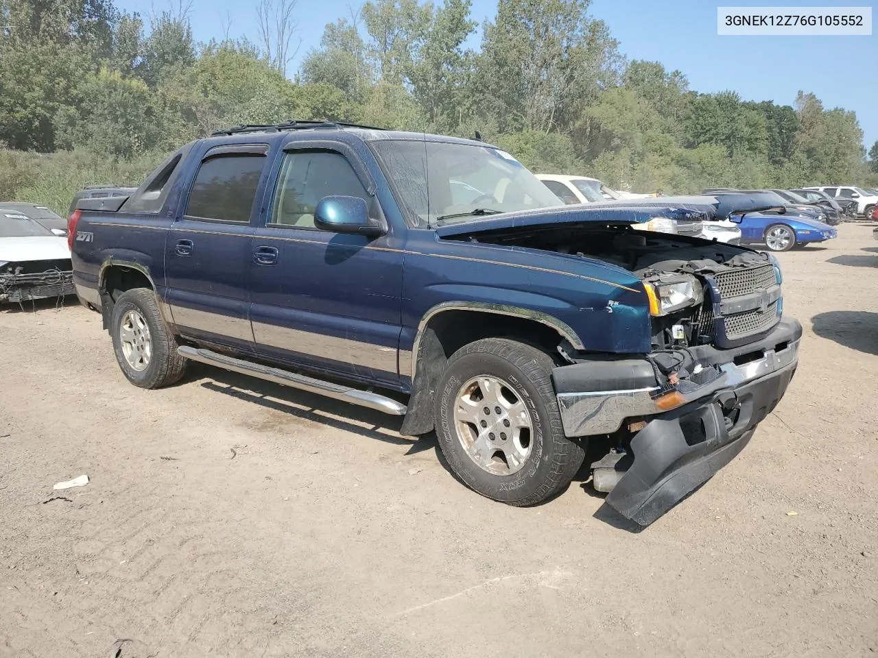 2006 Chevrolet Avalanche K1500 VIN: 3GNEK12Z76G105552 Lot: 69753654