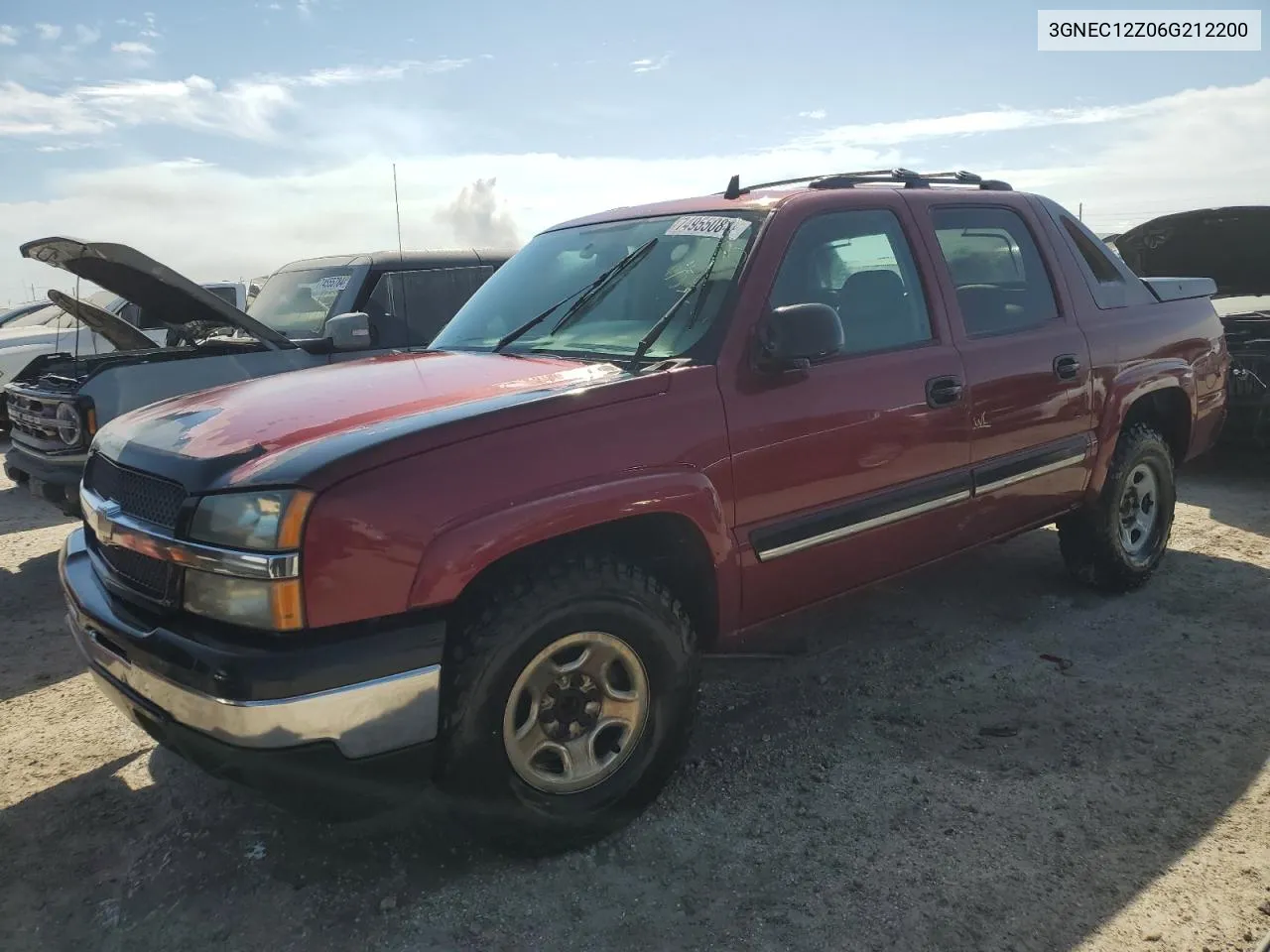 2006 Chevrolet Avalanche C1500 VIN: 3GNEC12Z06G212200 Lot: 74955084