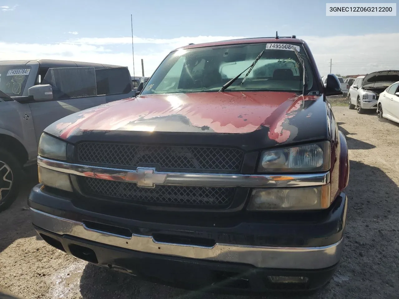 2006 Chevrolet Avalanche C1500 VIN: 3GNEC12Z06G212200 Lot: 74955084