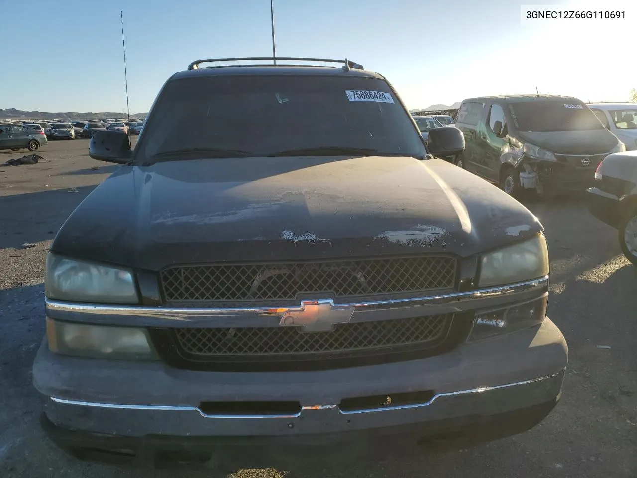 2006 Chevrolet Avalanche C1500 VIN: 3GNEC12Z66G110691 Lot: 75886424