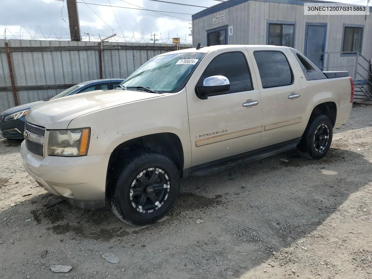 3GNEC12007G315863 2007 Chevrolet Avalanche C1500