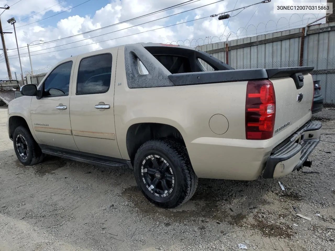 2007 Chevrolet Avalanche C1500 VIN: 3GNEC12007G315863 Lot: 71768624