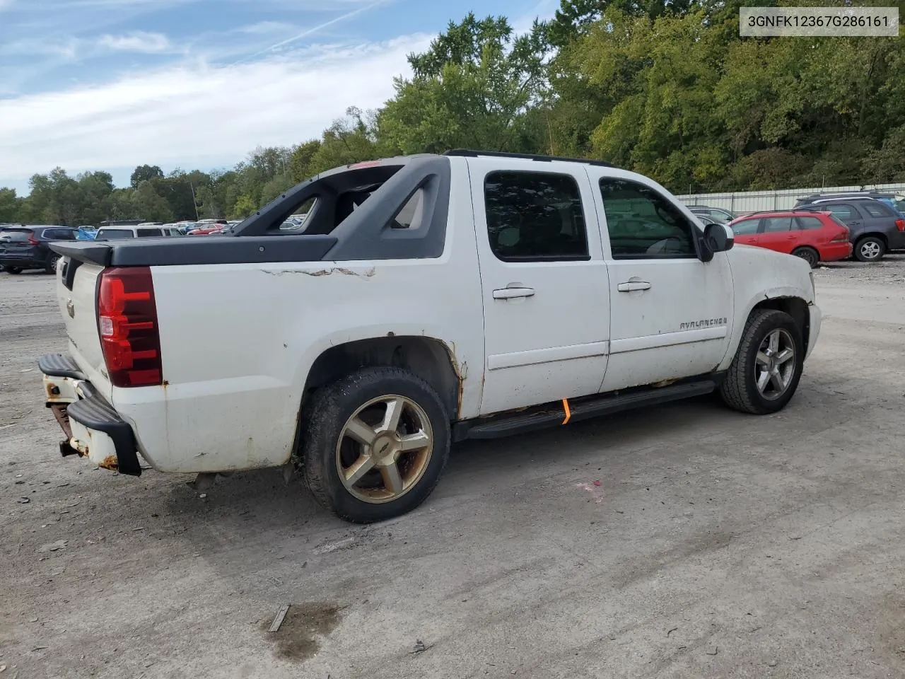 2007 Chevrolet Avalanche K1500 VIN: 3GNFK12367G286161 Lot: 71869154