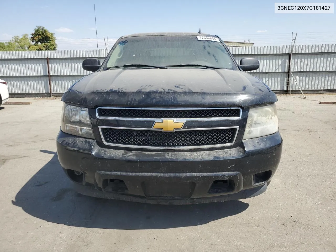 2007 Chevrolet Avalanche C1500 VIN: 3GNEC120X7G181427 Lot: 72356604