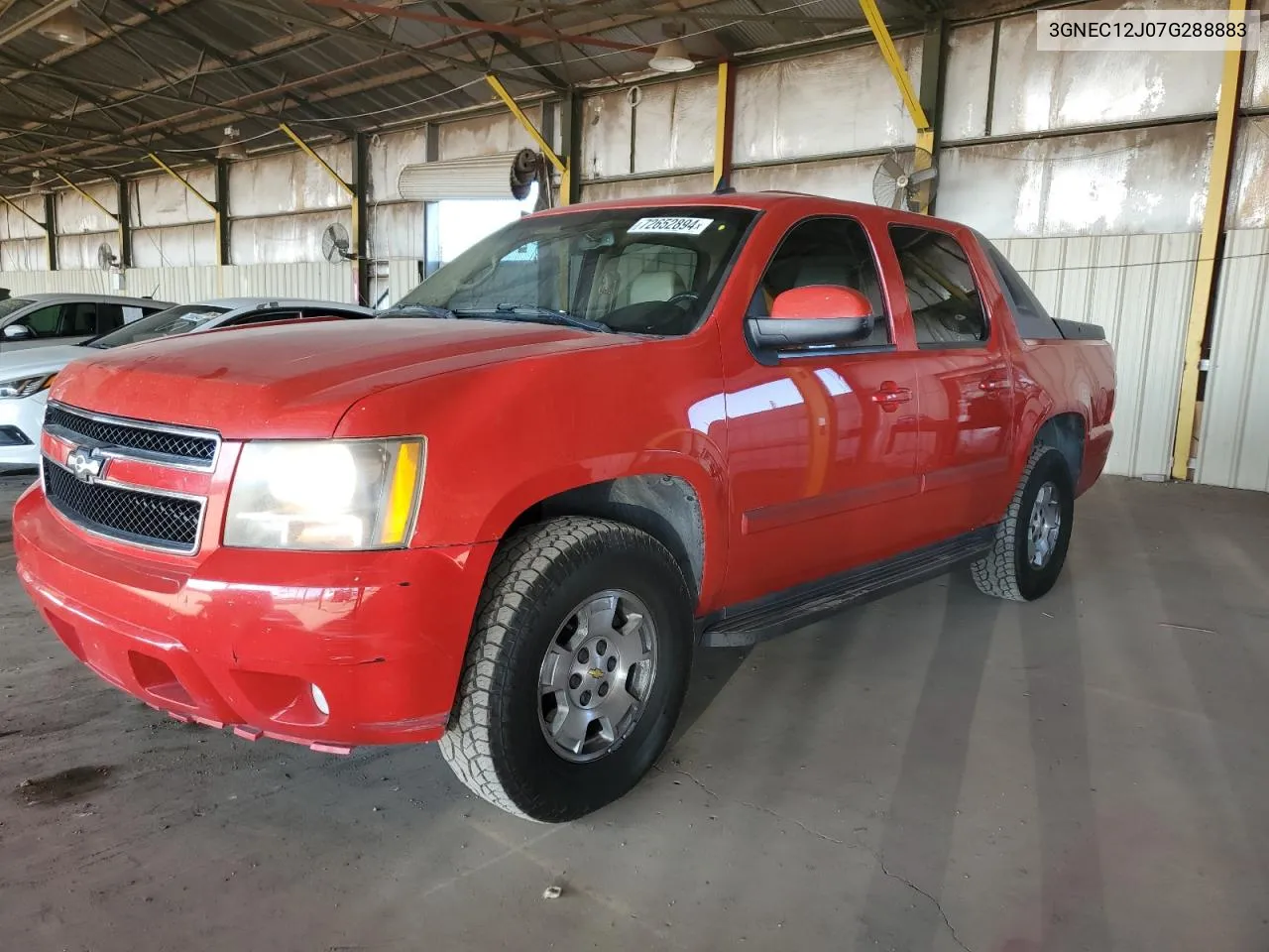 2007 Chevrolet Avalanche C1500 VIN: 3GNEC12J07G288883 Lot: 72652894