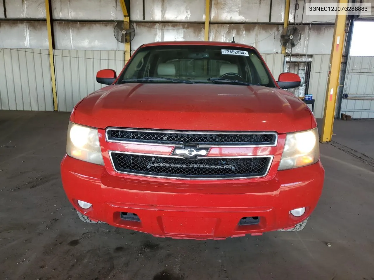 2007 Chevrolet Avalanche C1500 VIN: 3GNEC12J07G288883 Lot: 72652894