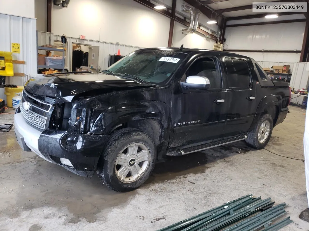 2007 Chevrolet Avalanche K1500 VIN: 3GNFK12357G303449 Lot: 72797294